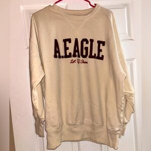 Cream American Eagle crewneck sweatshirt size Small